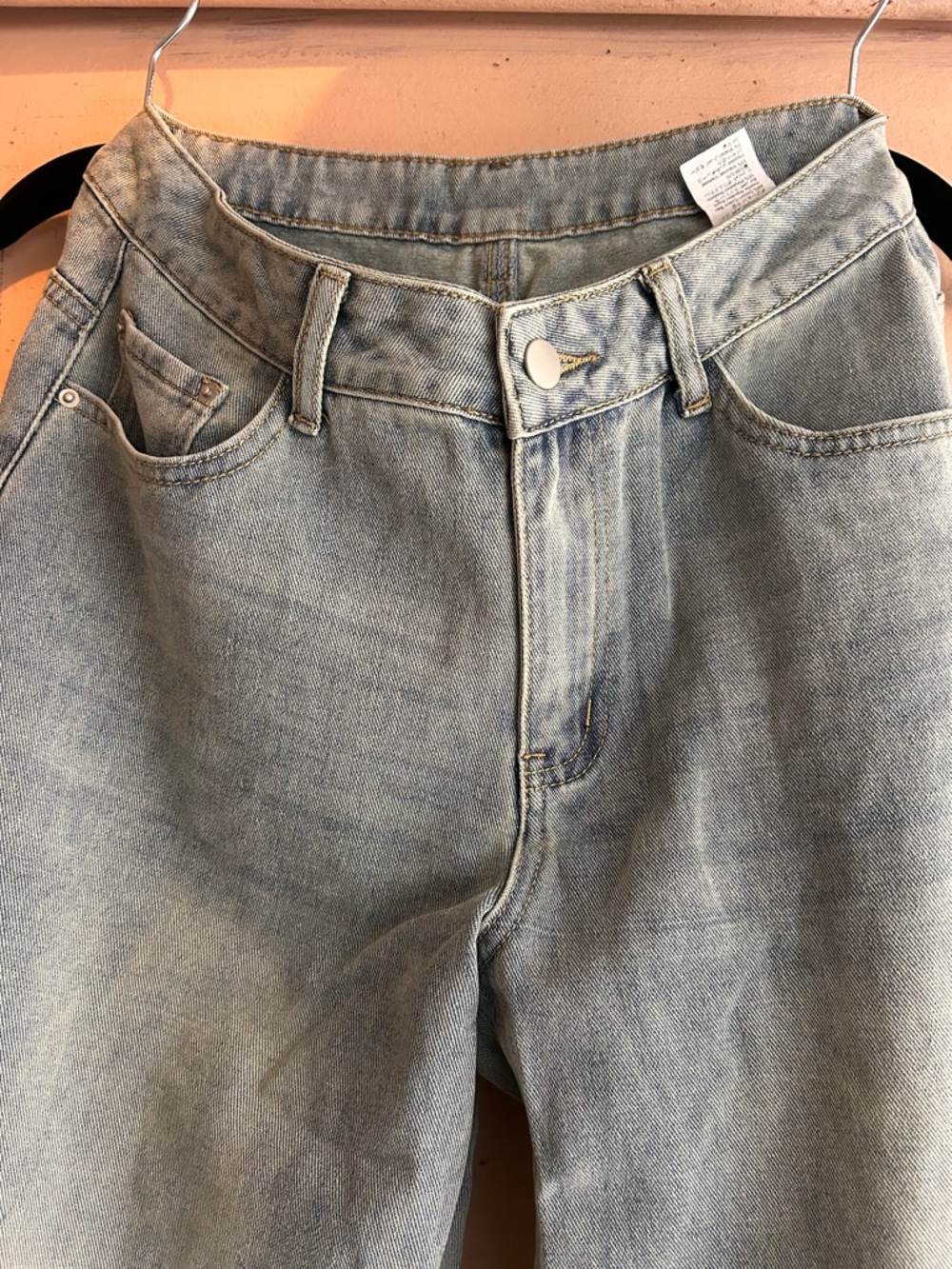 SHEIN Light Blue Wide Leg Jeans